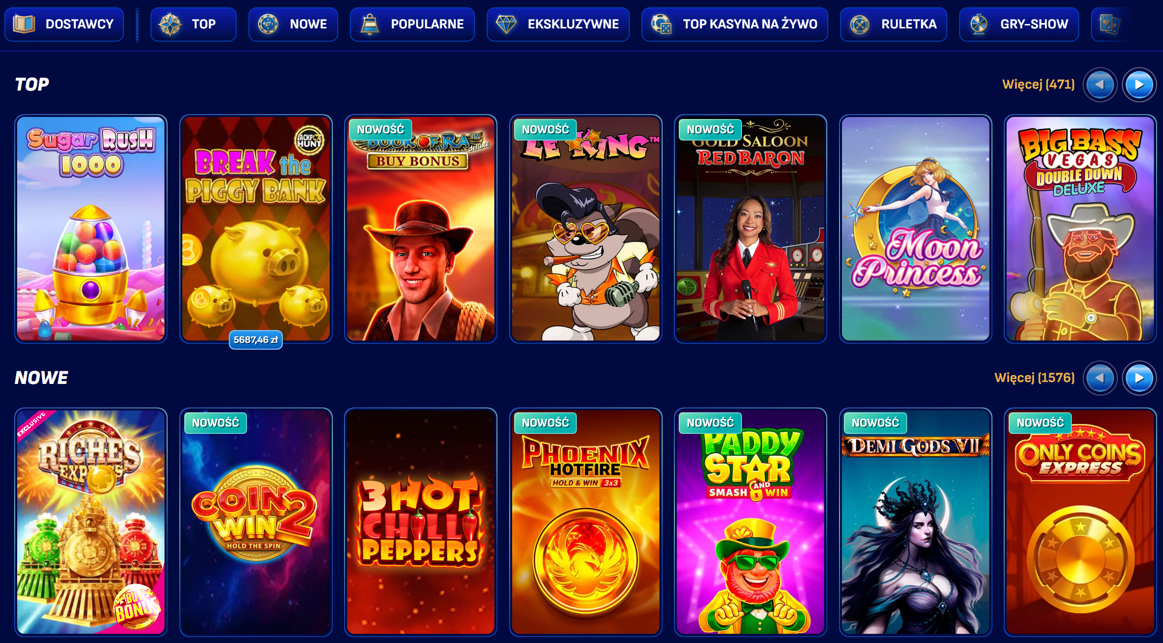 Gry i automaty dostępne online