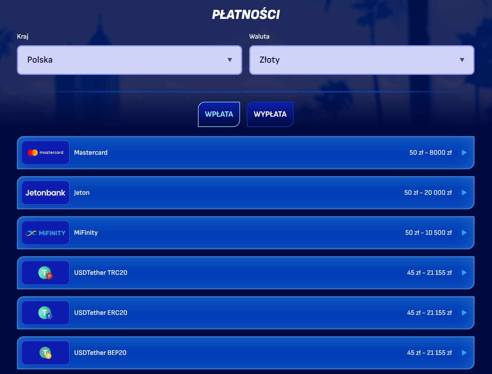 Metody płatności w serwisie online